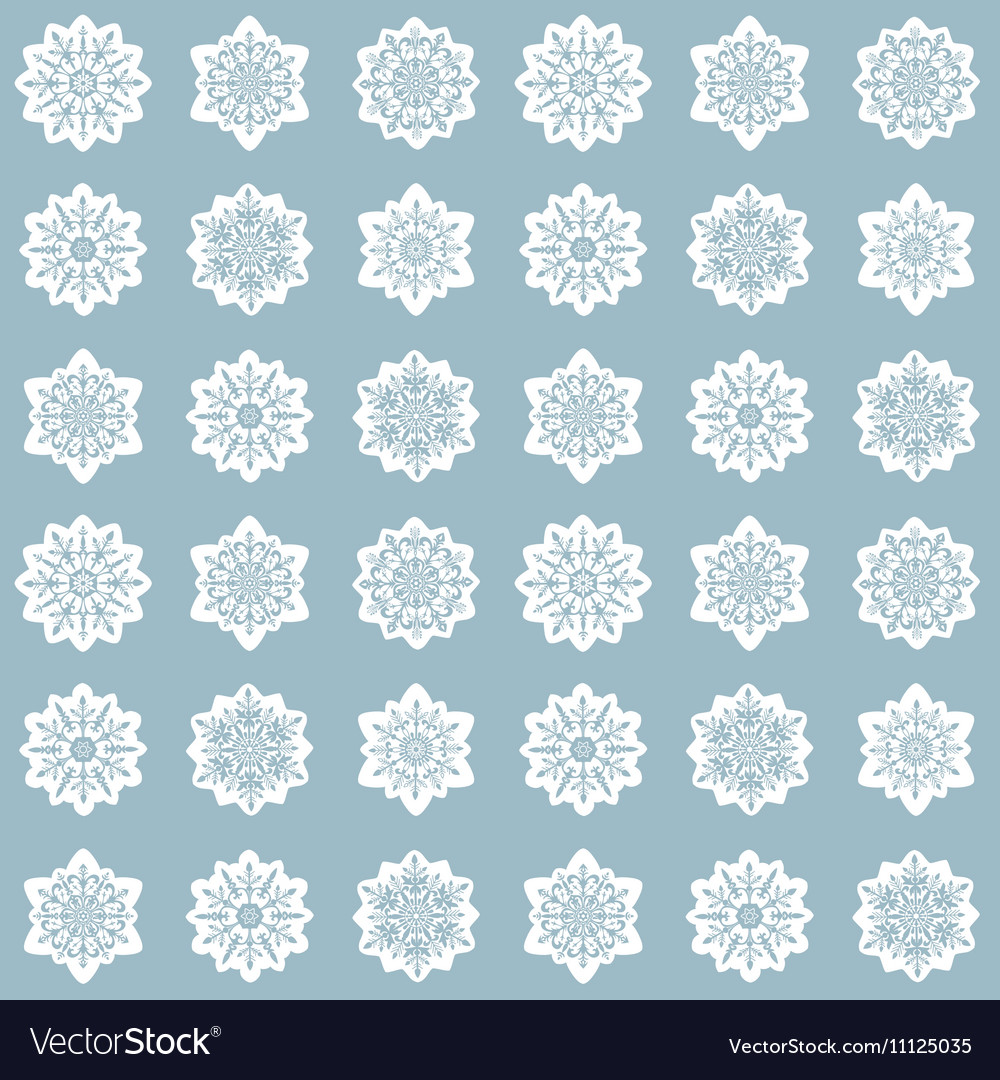 Snowflake seamless pattern Royalty Free Vector Image