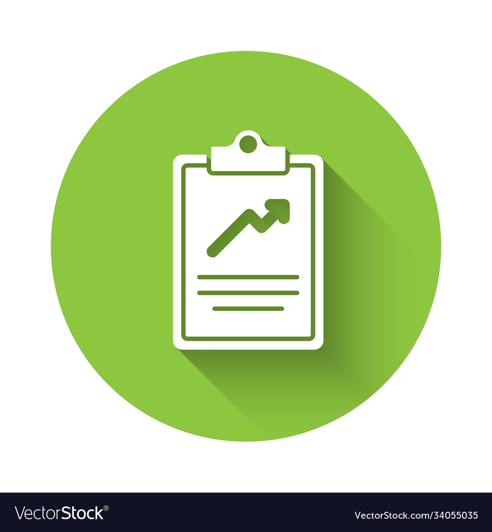 White clipboard with graph chart icon isolated vector image White clipboard with graph chart icon isolated