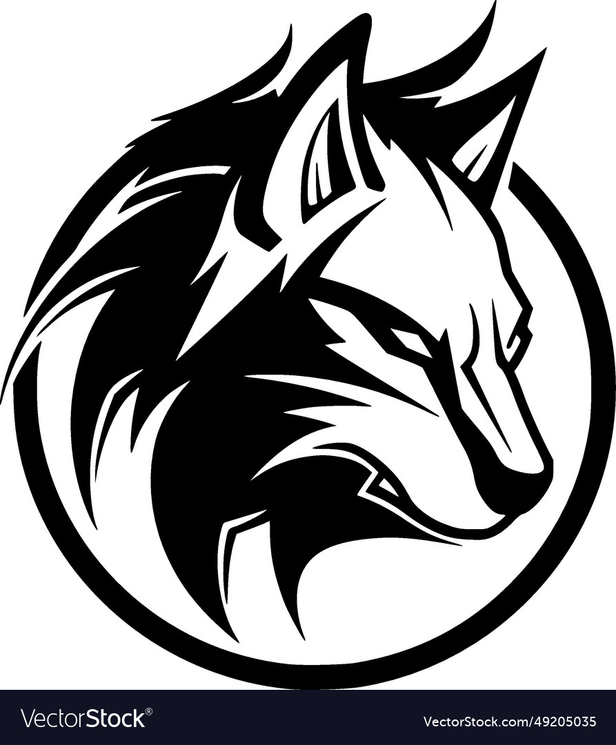 Wolf - minimalistisches und flaches Logo