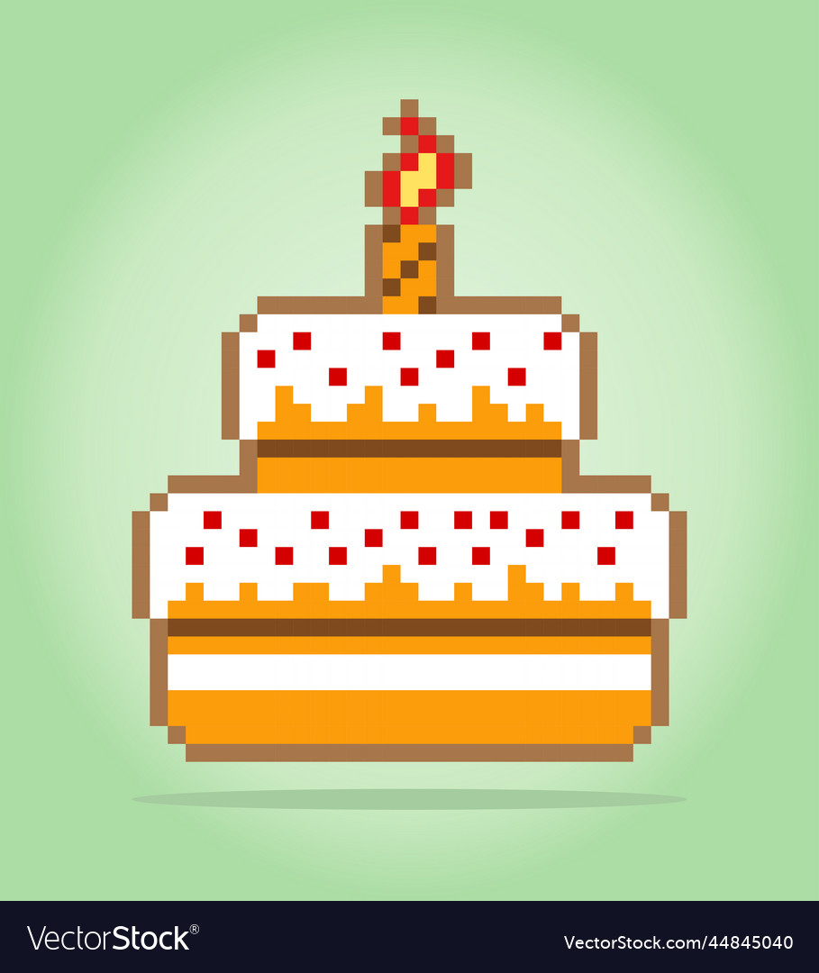 8 Bit Pixel Piece Cake Illustration Stock Illustration 2170009211