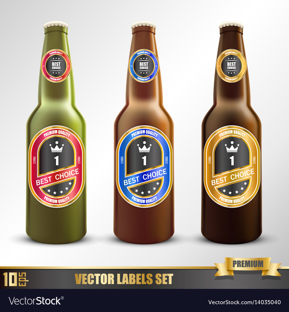 Beer labels set