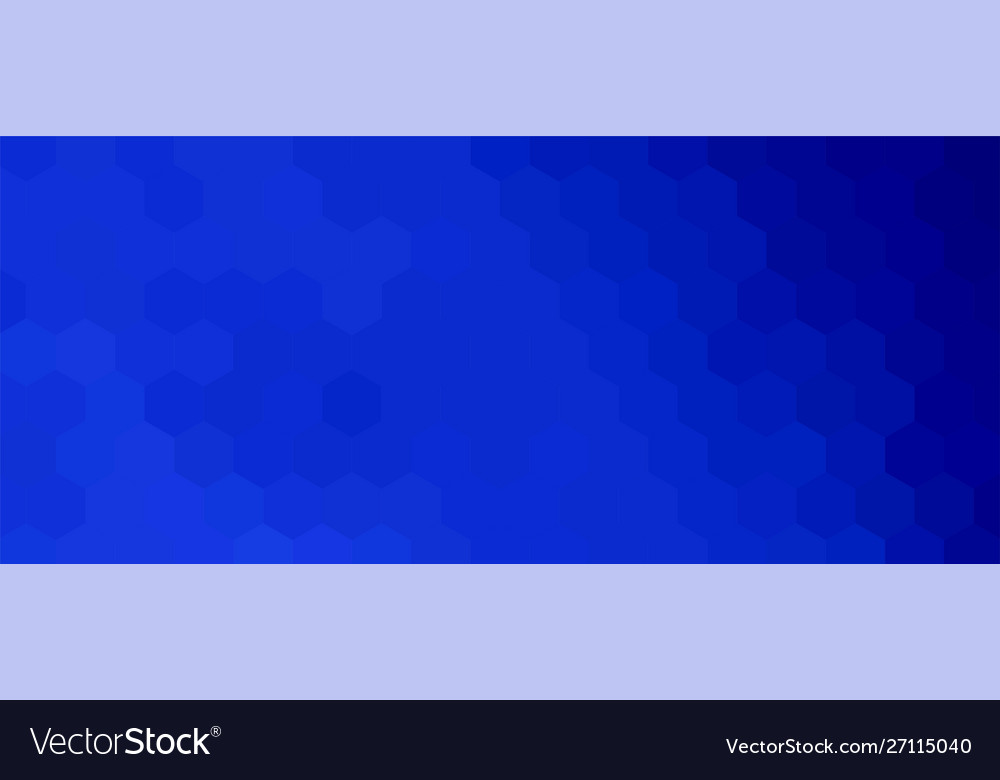 Blue hexagonal background pattern in different
