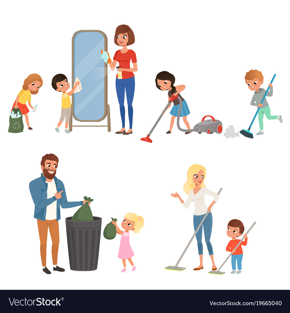 kids helping parents clipart