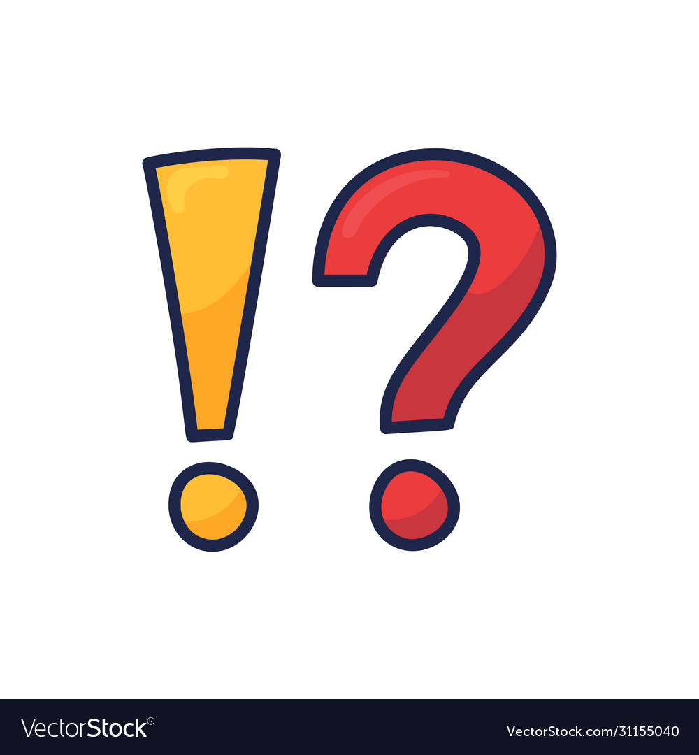 exclamation-mark-and-question-mark-sign-icon-vector-image