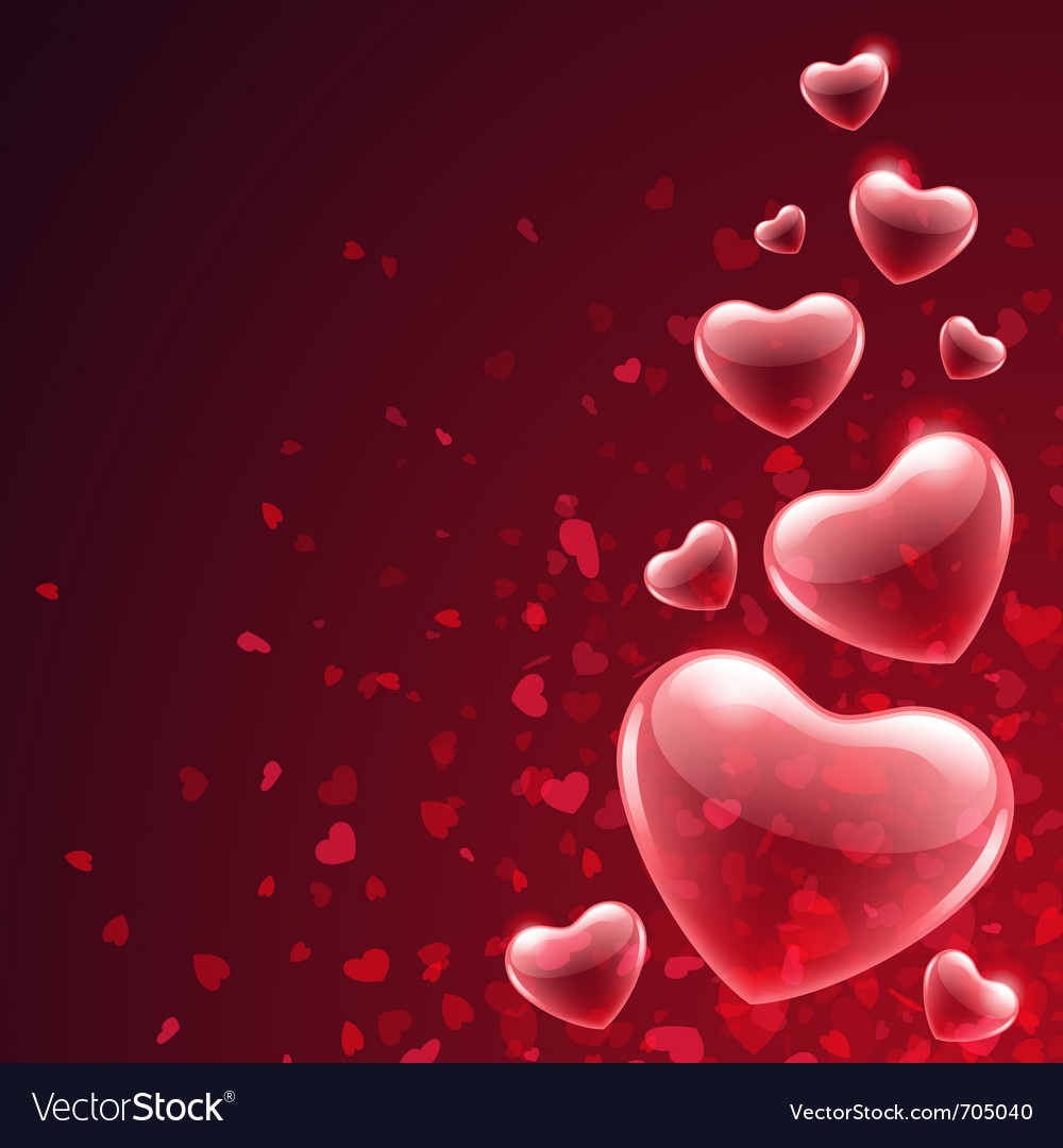 Flying hearts background Royalty Free Vector Image