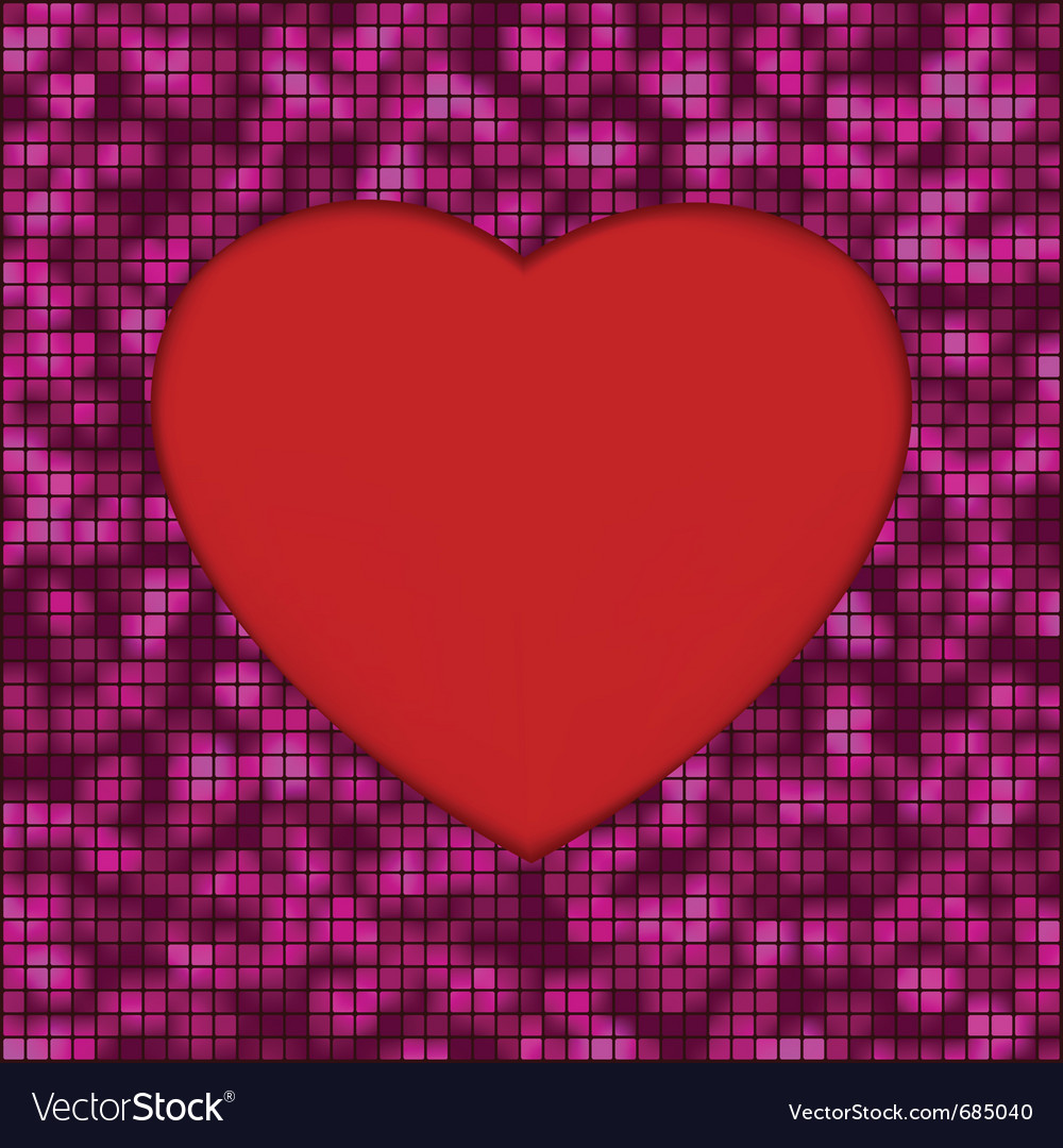 Glowing heart background Royalty Free Vector Image