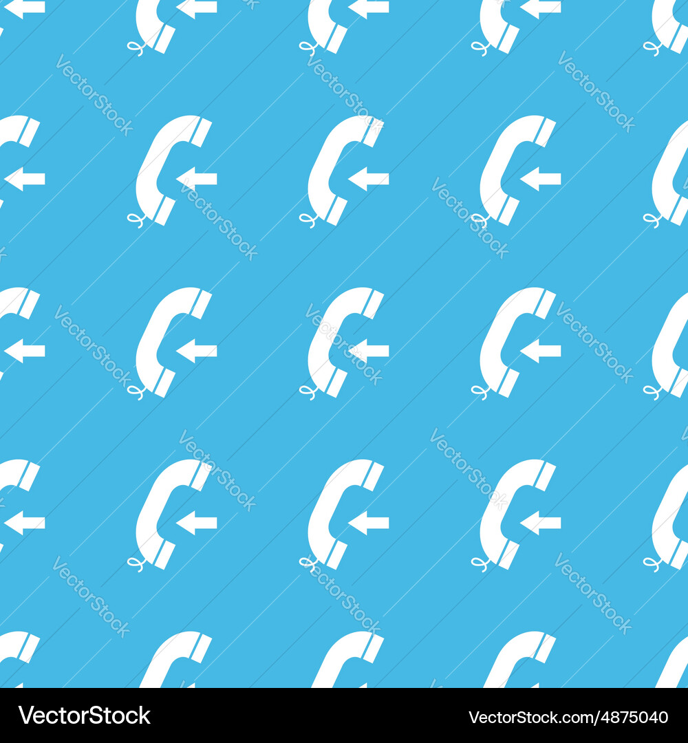 Incoming call straight pattern Royalty Free Vector Image