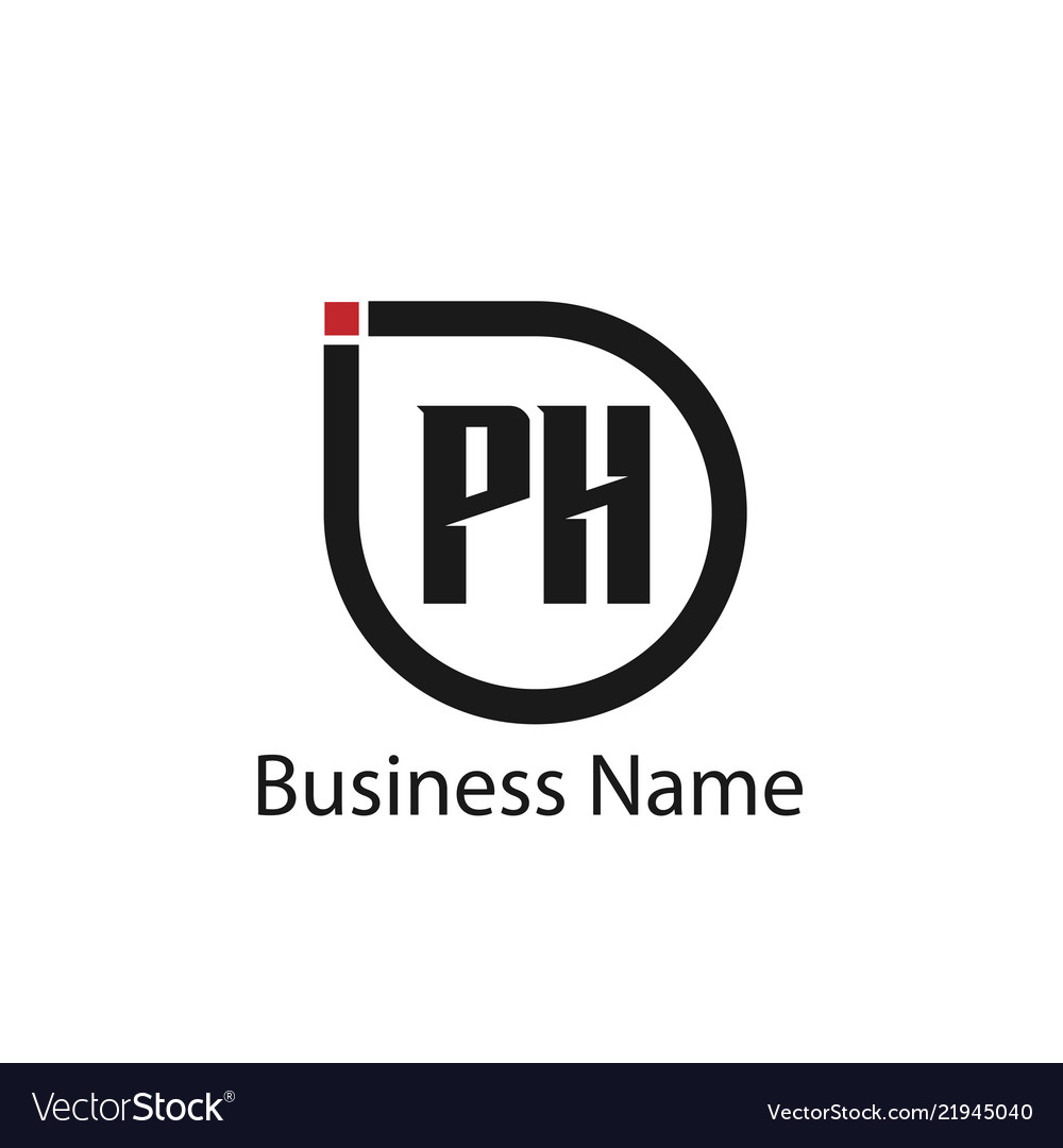 Initial letter ph logo template design Royalty Free Vector