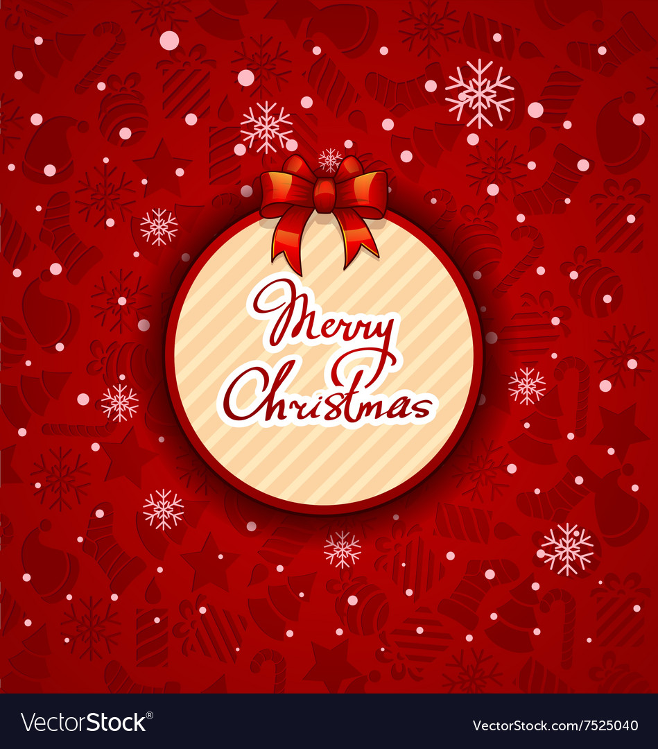 Merry christmas creative label blue background