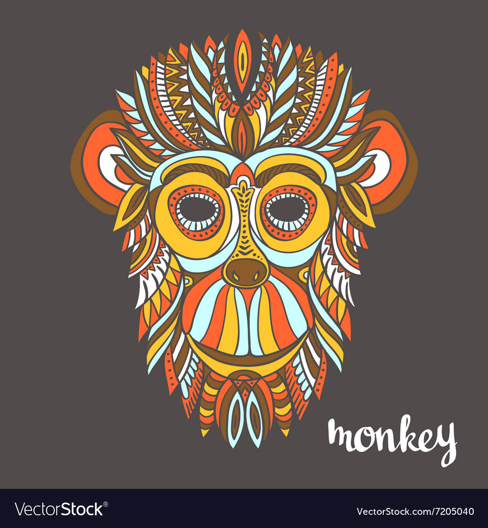 Ornamental monkey a symbol of new year 2016 ethnic