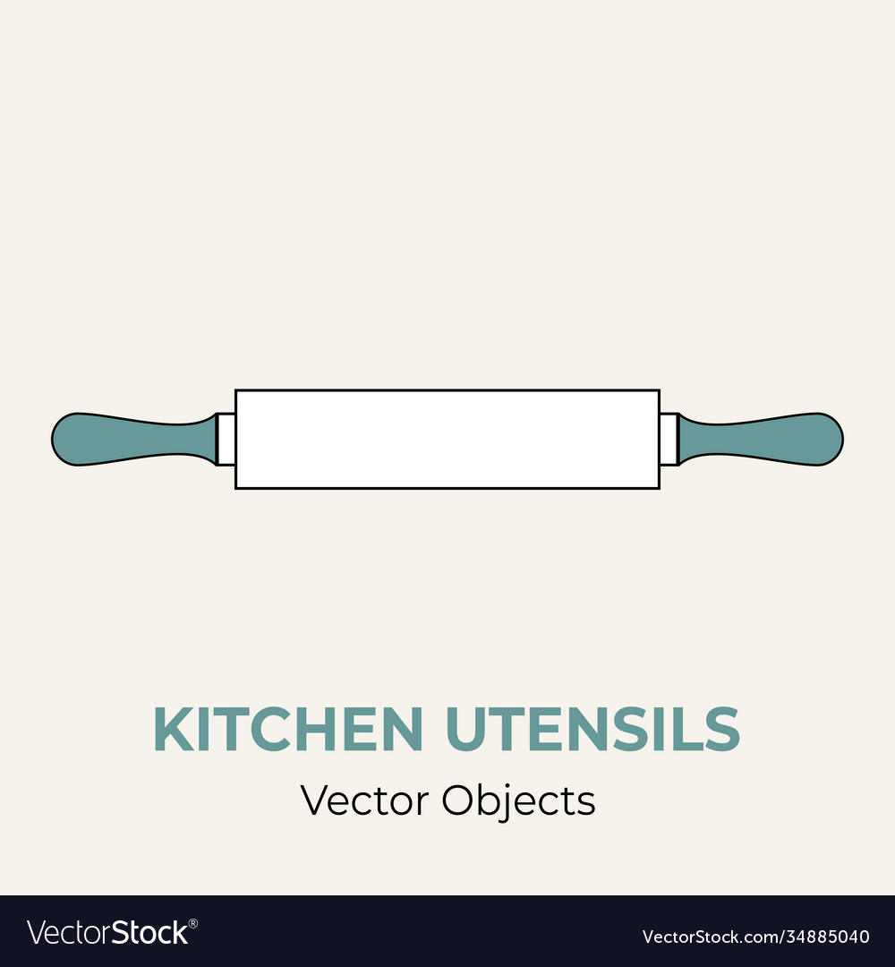 Rolling pin simple form vector image Rolling pin simple form