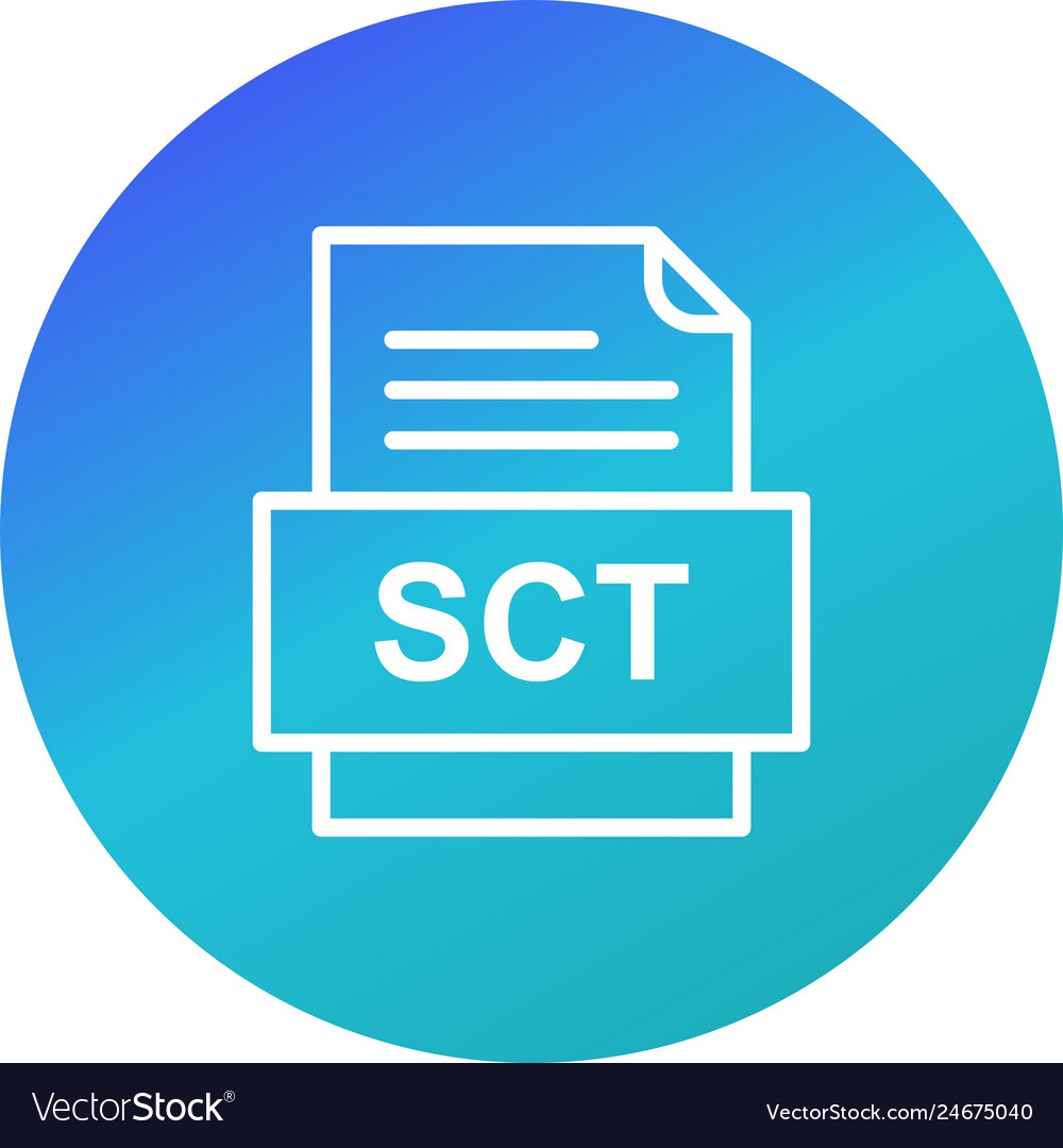 Sct file document icon Royalty Free Vector Image