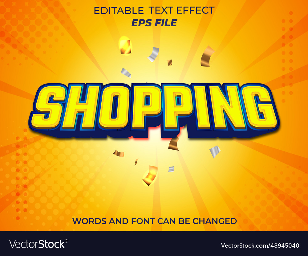 Vitamin editable text effect 3d font style vector image Vitamin editable text effect 3d font style