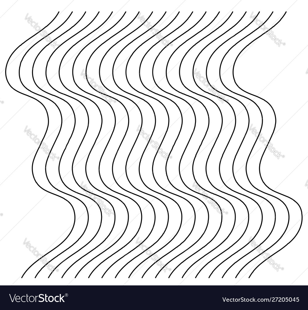 Abstract wavy waving zigzag lines element