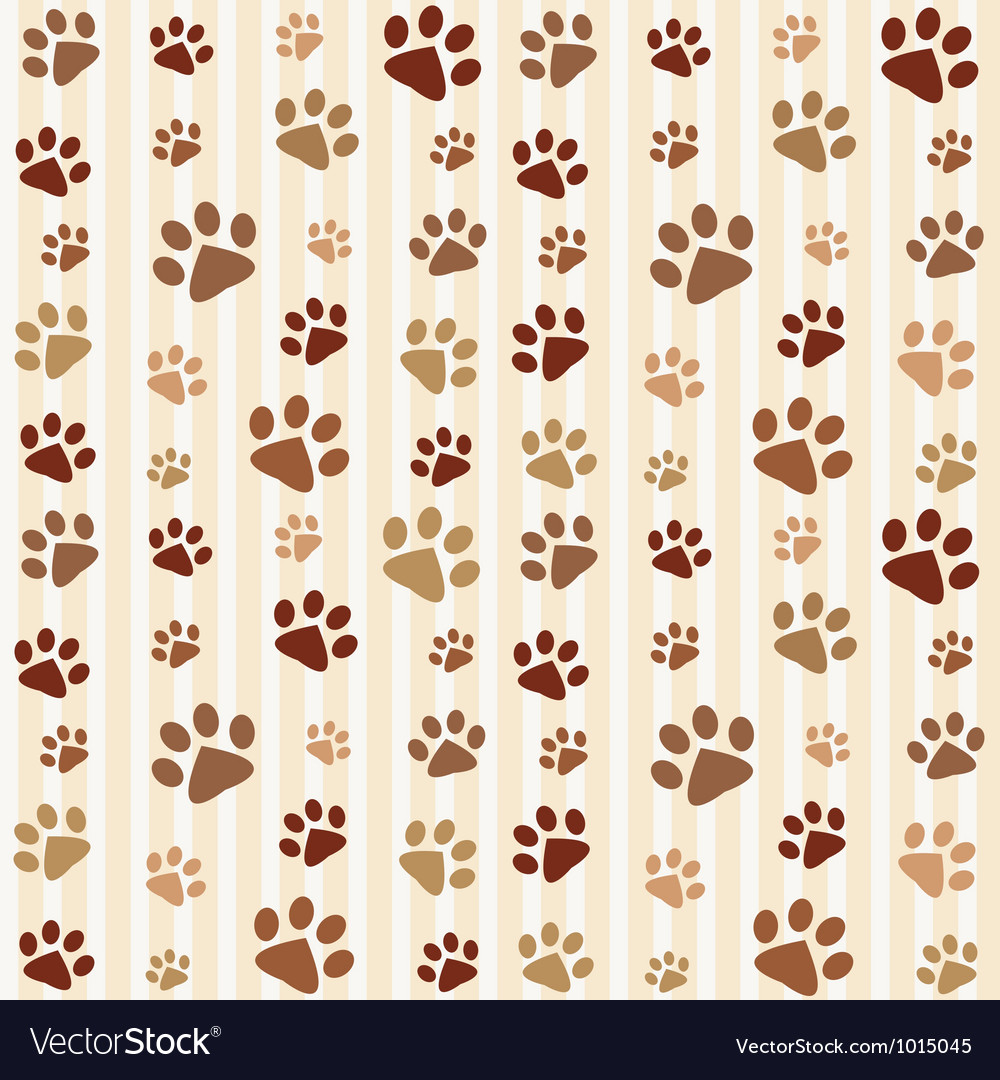 Brown footprints seamless pattern Royalty Free Vector Image