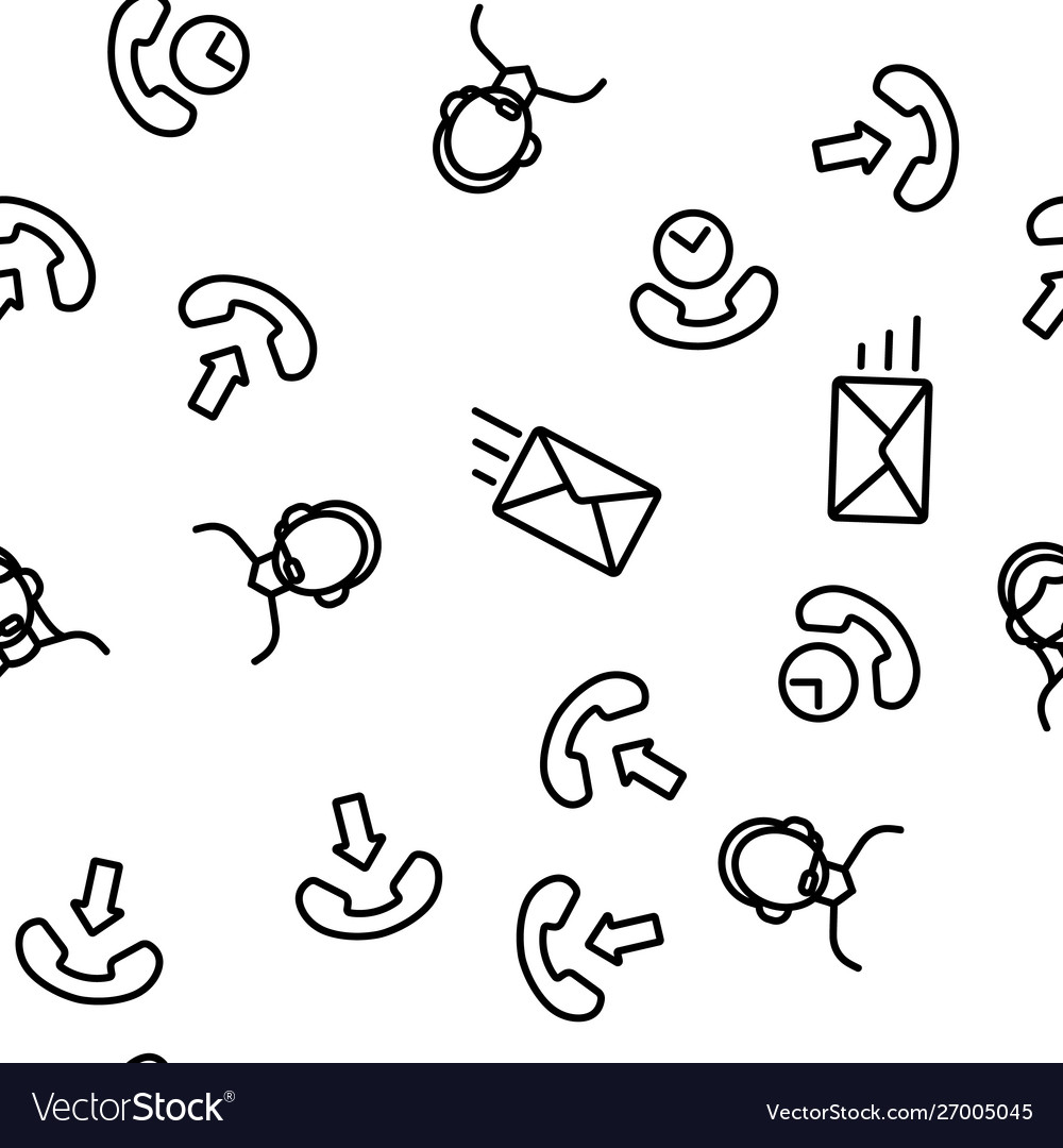 Client support seamless pattern vector image Client support seamless pattern