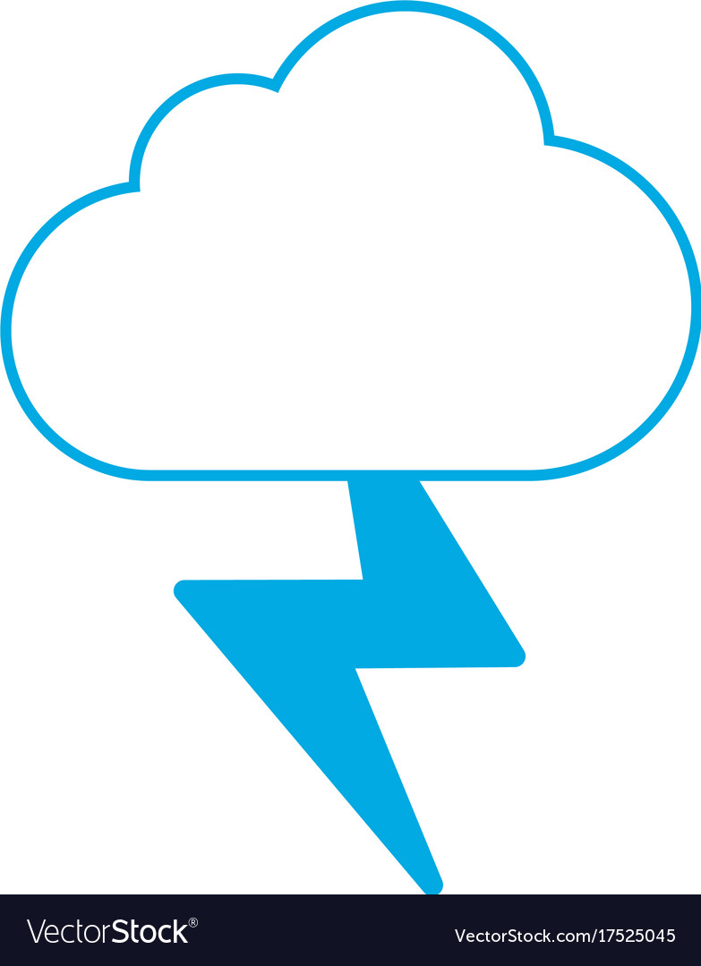 Cloud and thunder icon Royalty Free Vector Image