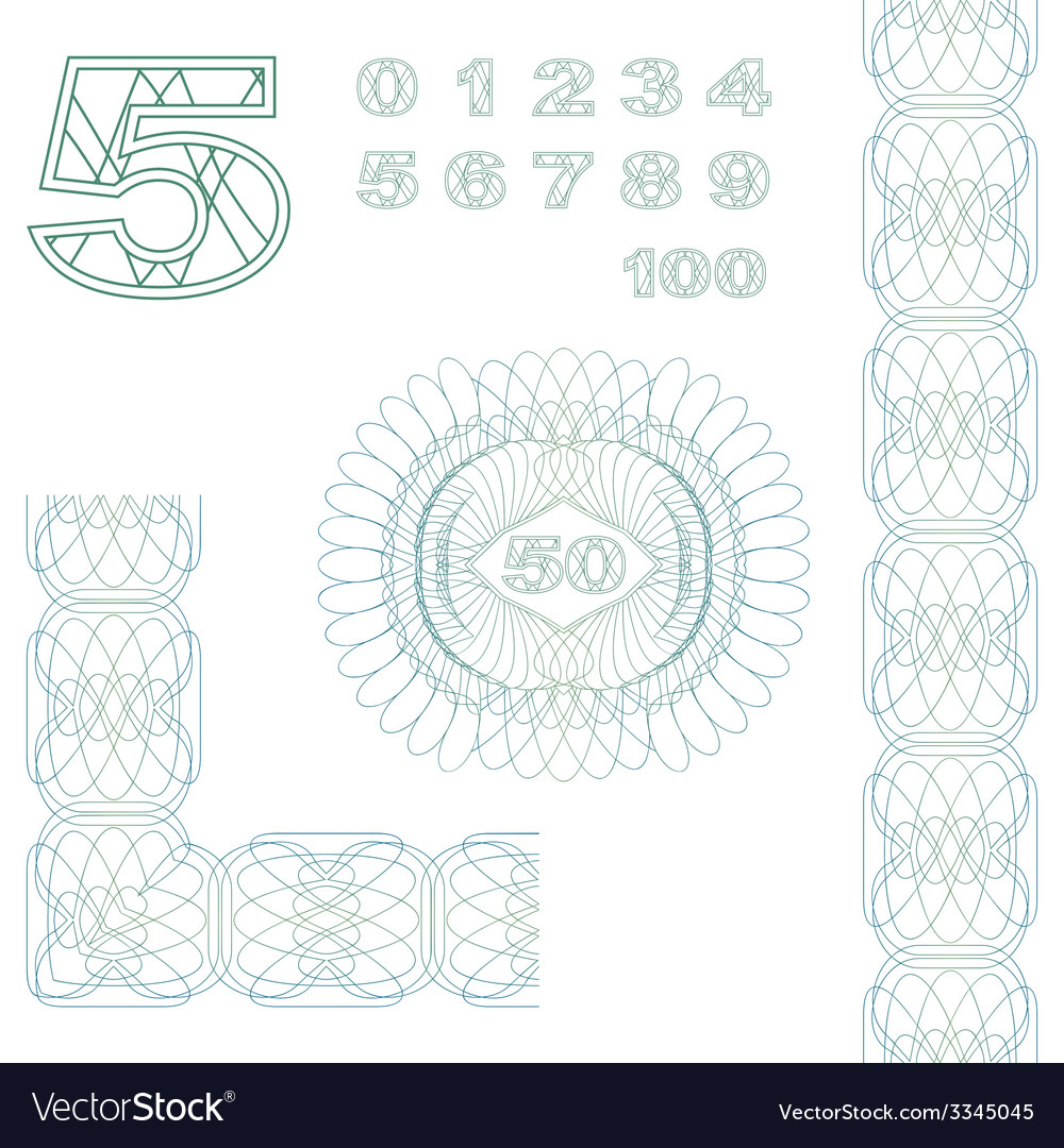 Decorative elements and numbers