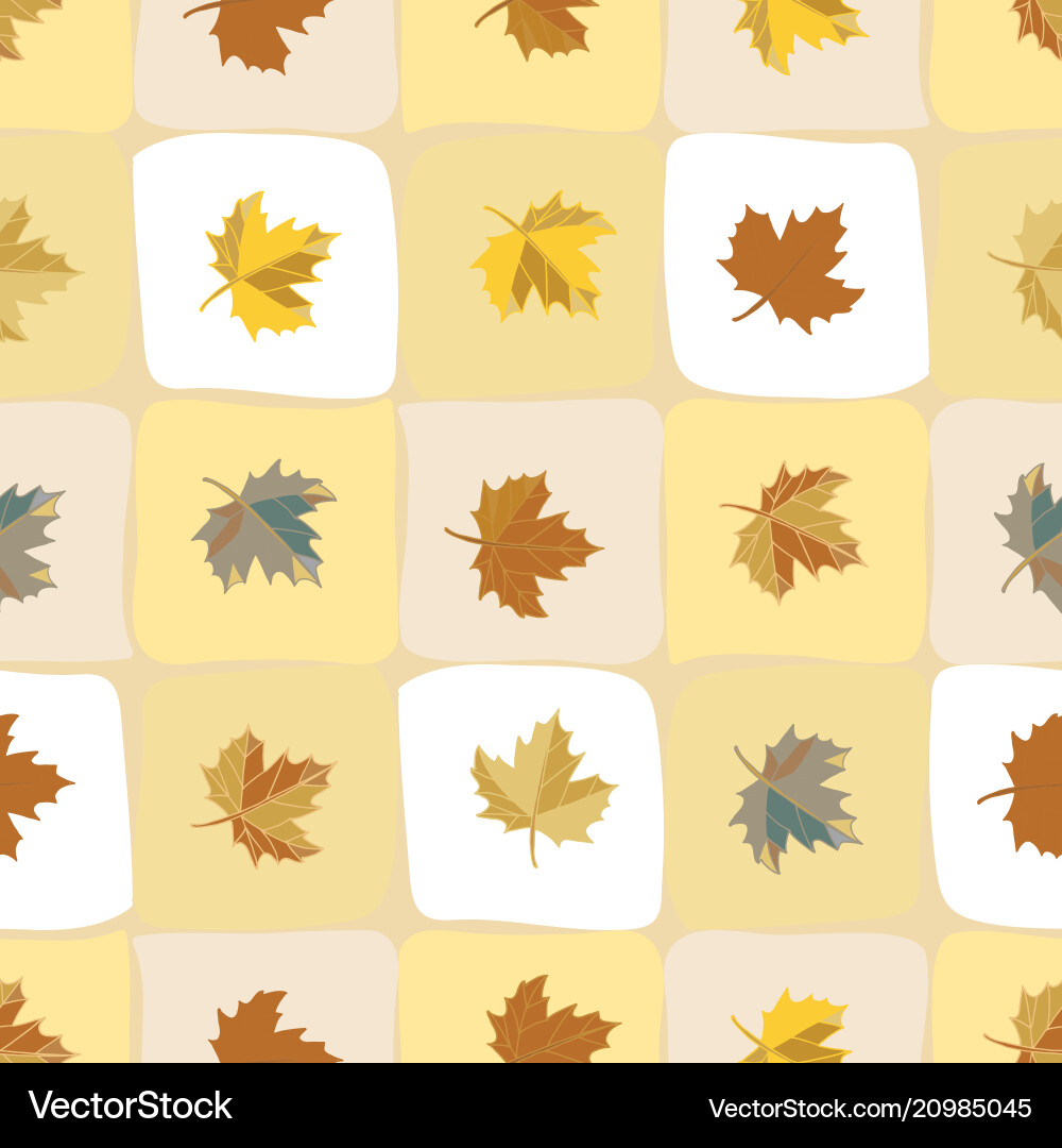 Maple leaves seamless pattern background Vector Image