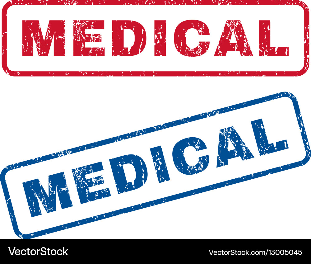Medical rubber stamps Royalty Free Vector Image