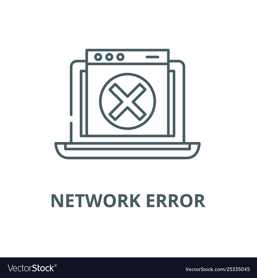 Network error line icon linear concept Royalty Free Vector