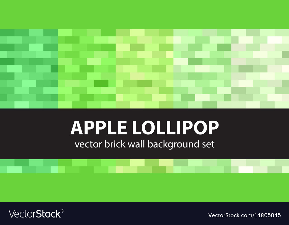 Rectangle pattern set apple lollipop seamless