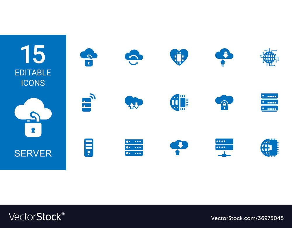 Server icons Royalty Free Vector Image - VectorStock