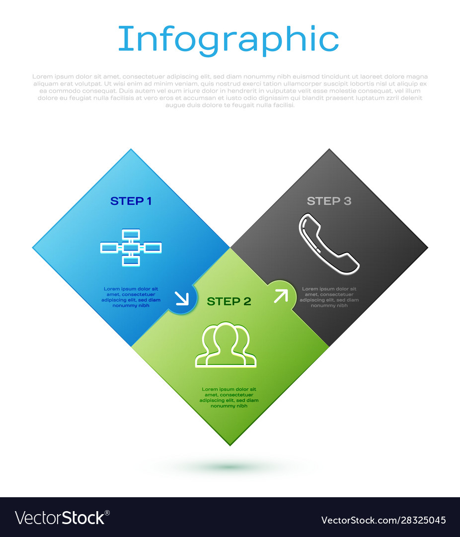 Set line business hierarchy organogram chart vector image Set line business hierarchy organogram chart