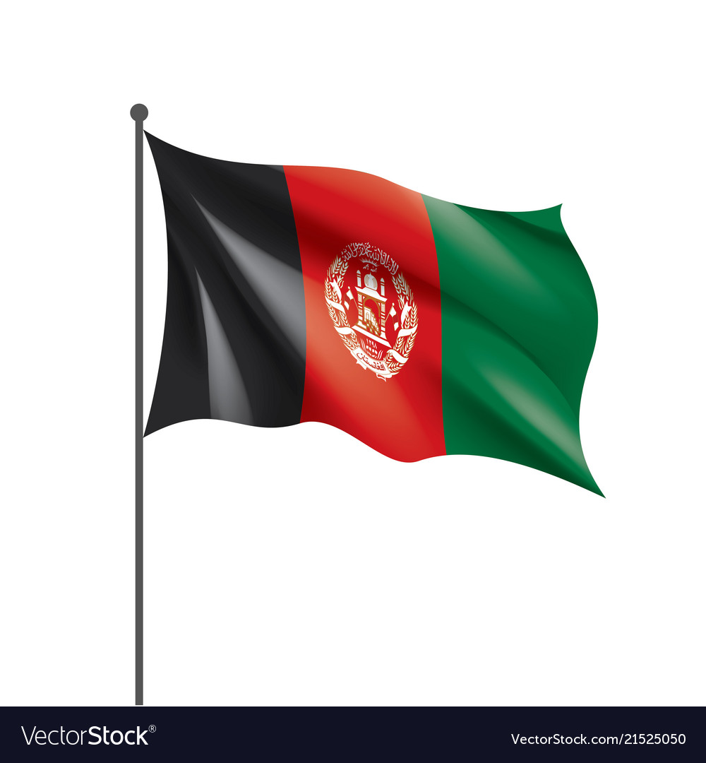 Afghanistan Flag On A White Royalty Free Vector Image