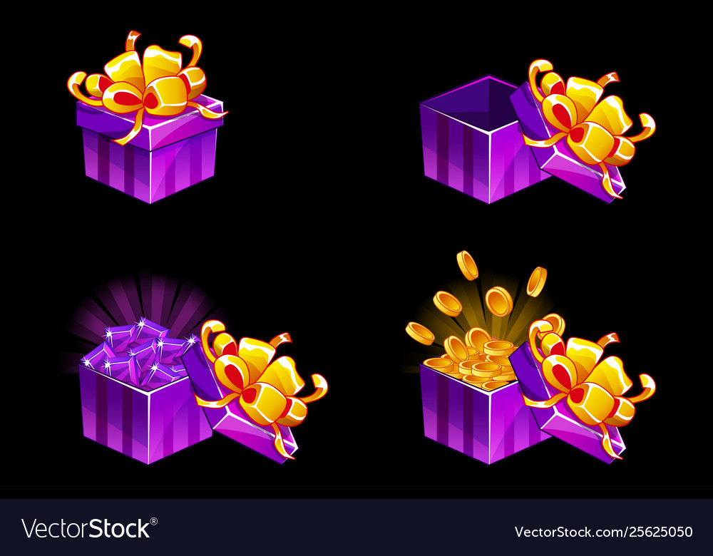 Cartoon isometric gift box open and closed Vector Image Cartoon isometric gift box open and closed Vector Image