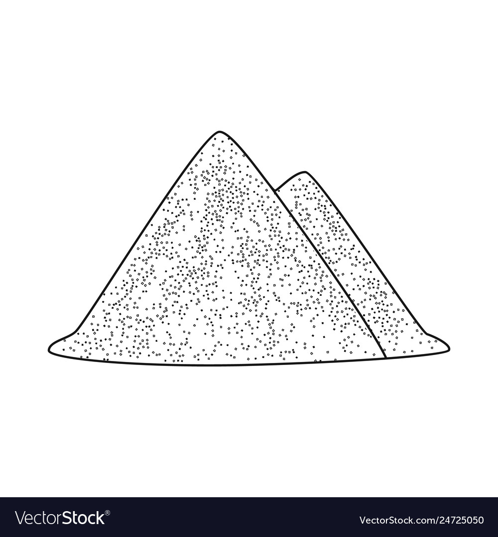 Isolated object of heap and salty sign collection