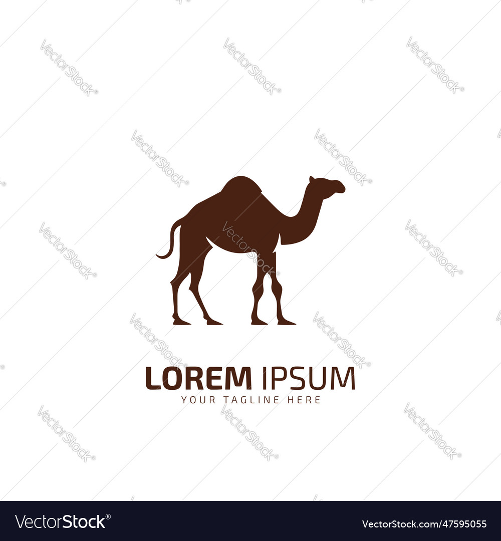 Camel grafisches Symbol braunes Zeichen isoliert