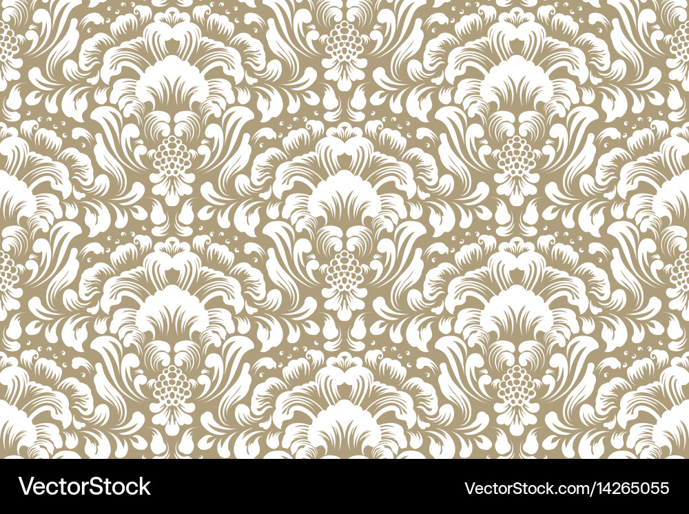 Damask seamless pattern background classical Vector Image