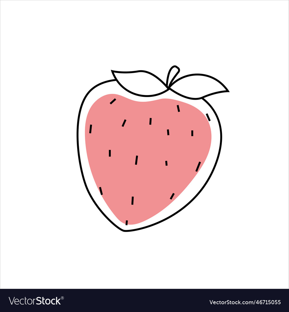 Hand drawn strawberry Royalty Free Vector Image