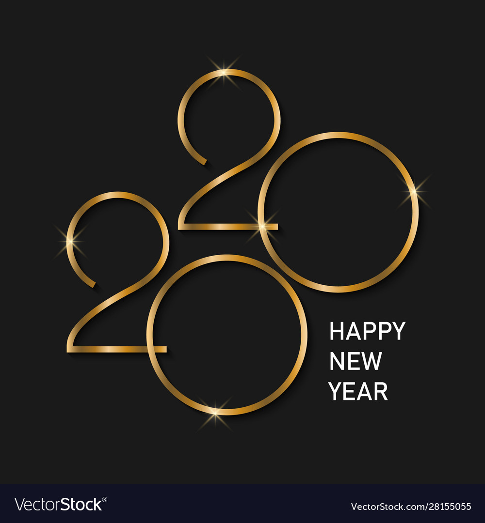 Happy new year 2020 background Royalty Free Vector Image