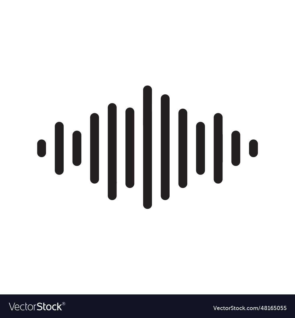 Sound wave icon design isolated on white Vector Image