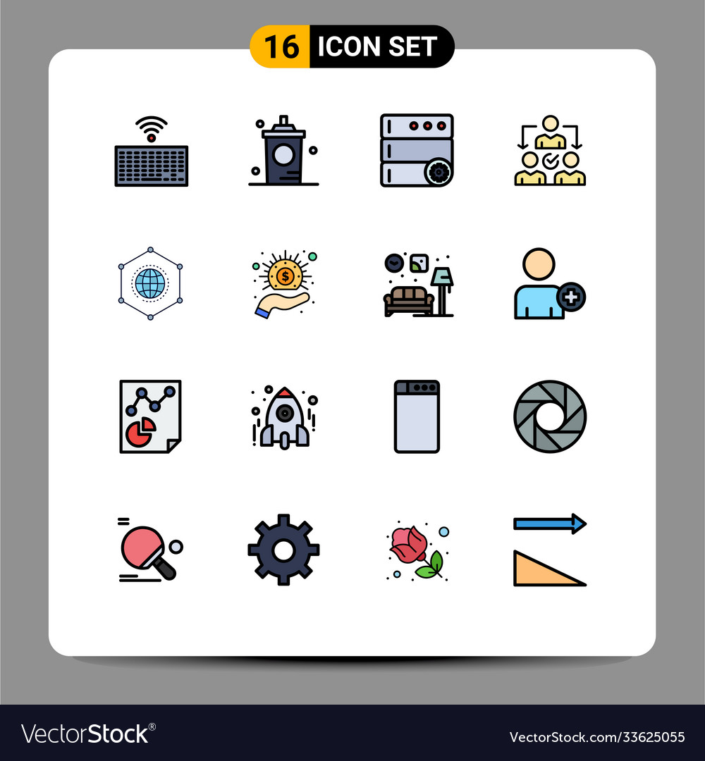 User interface pack 16 basic flat color filled