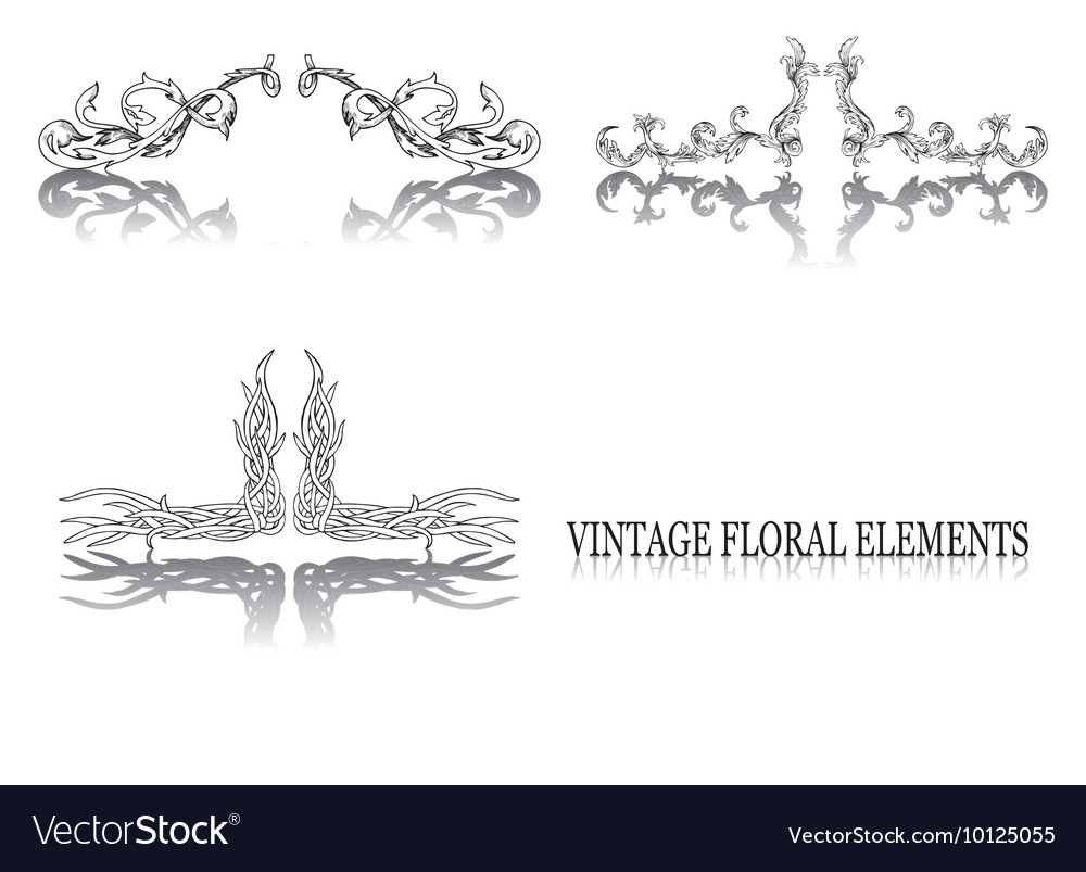 Vintage floral elements