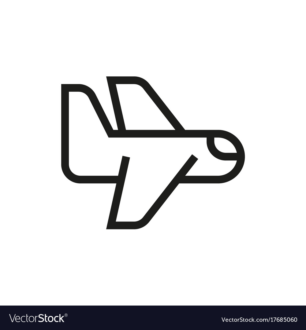 Airplane icon on white background