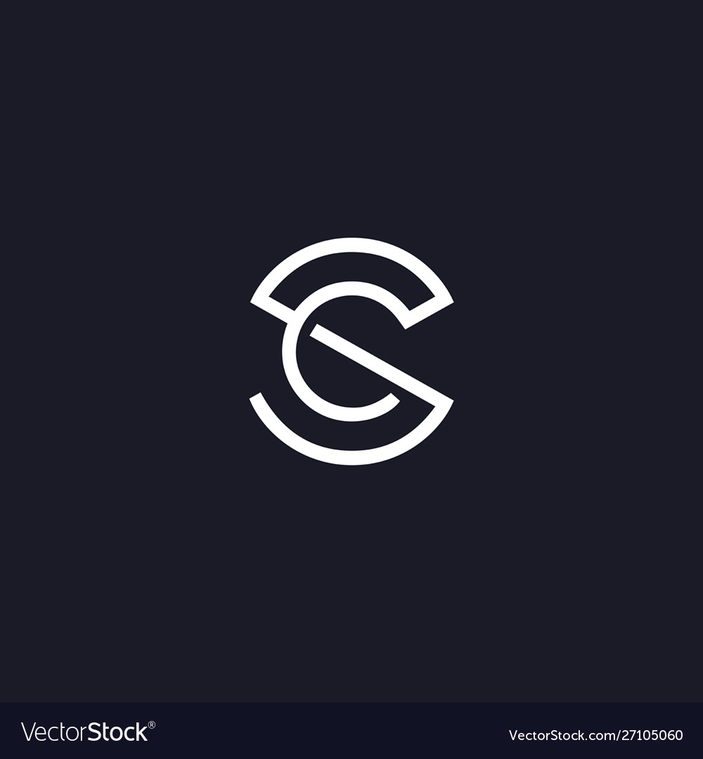 Cs and sc creative initial based letter