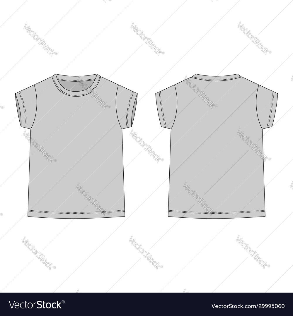 Gray t-shirt isolated on white Royalty Free Vector Image