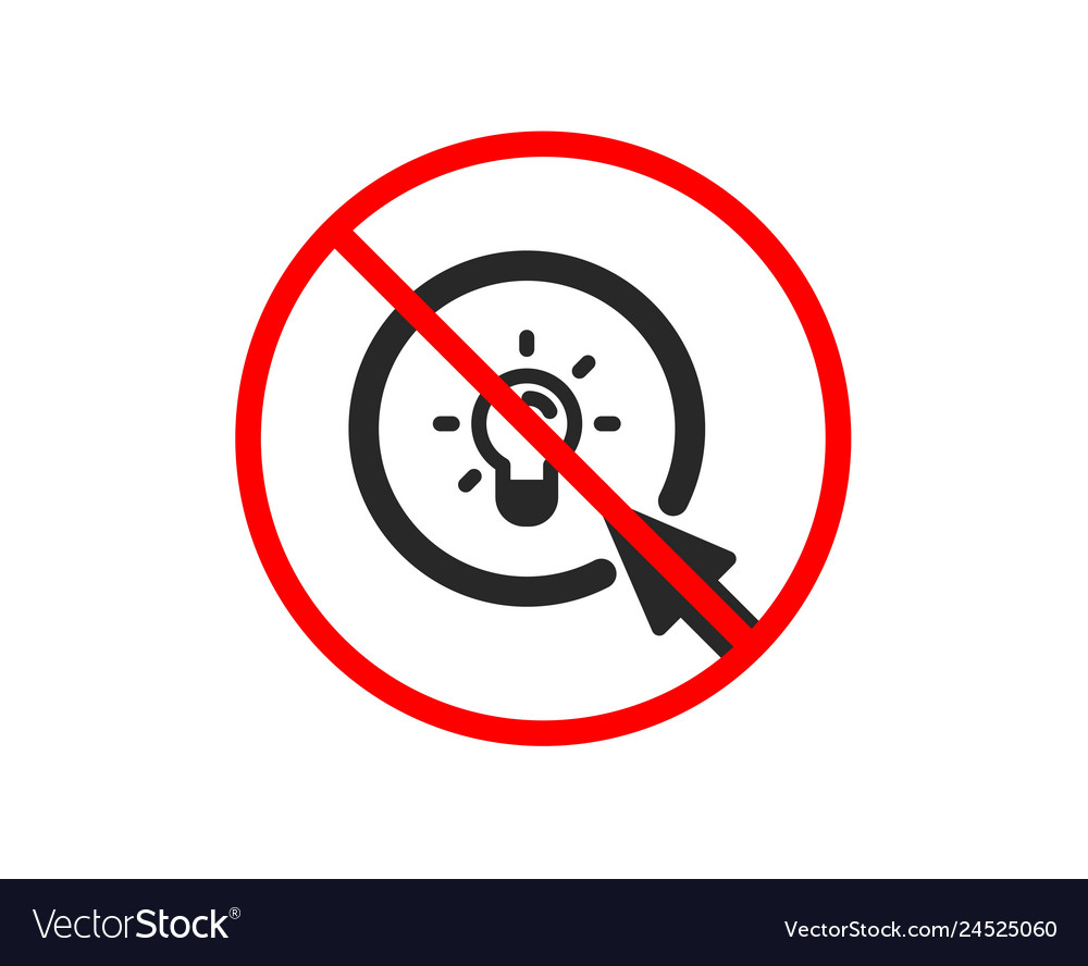Idea lamp icon mouse cursor sign