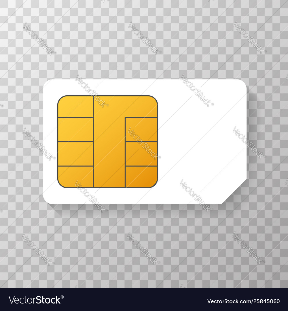 Mobile cellular phone sim card chip isolated