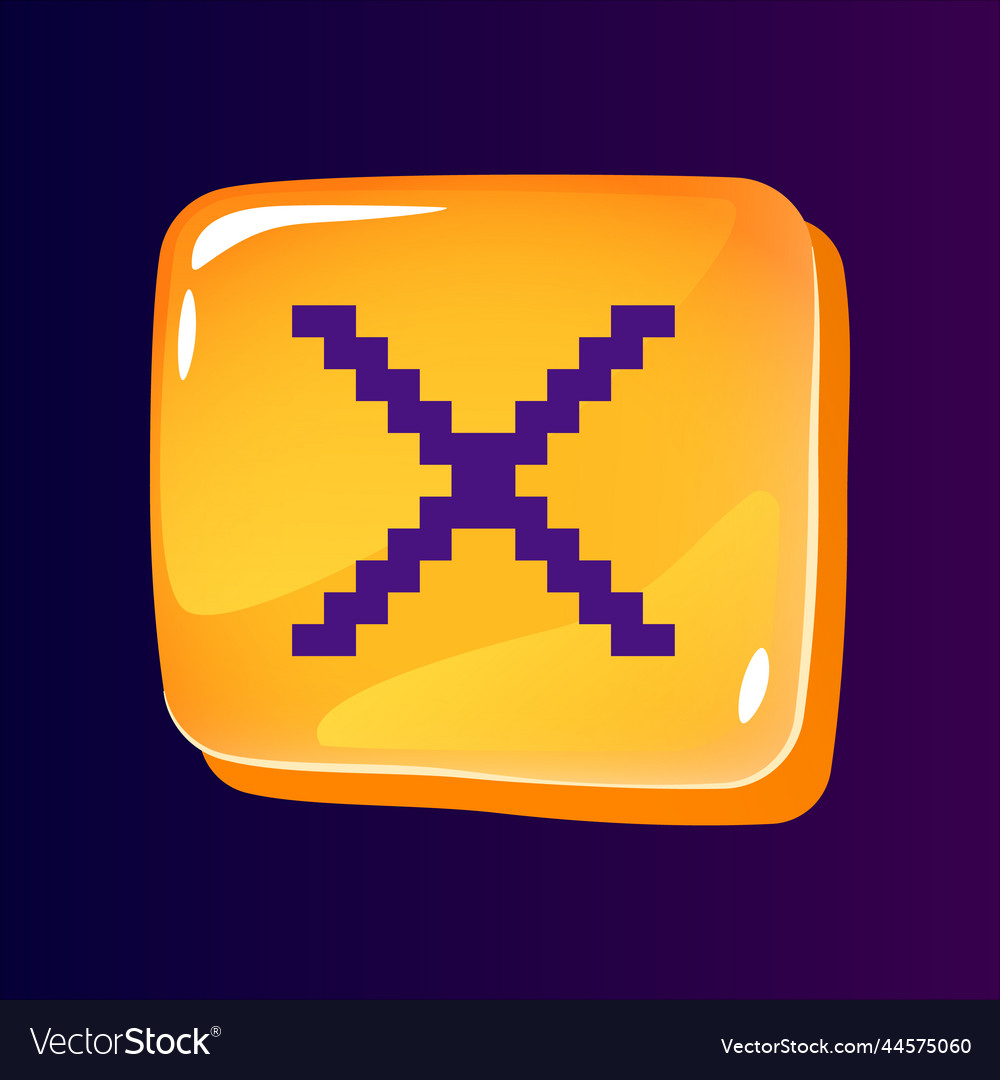 Multiplication sign glossy ui button vector image Multiplication sign glossy ui button