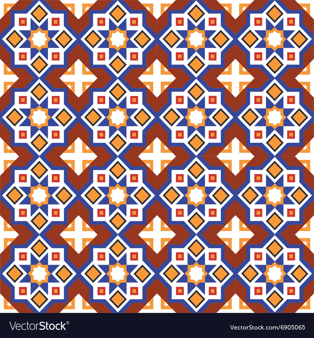 Abstract Arabic Islamic Seamless Geometric Vector Image