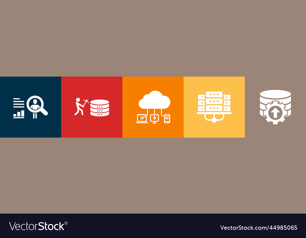 Big data icons infographic design template