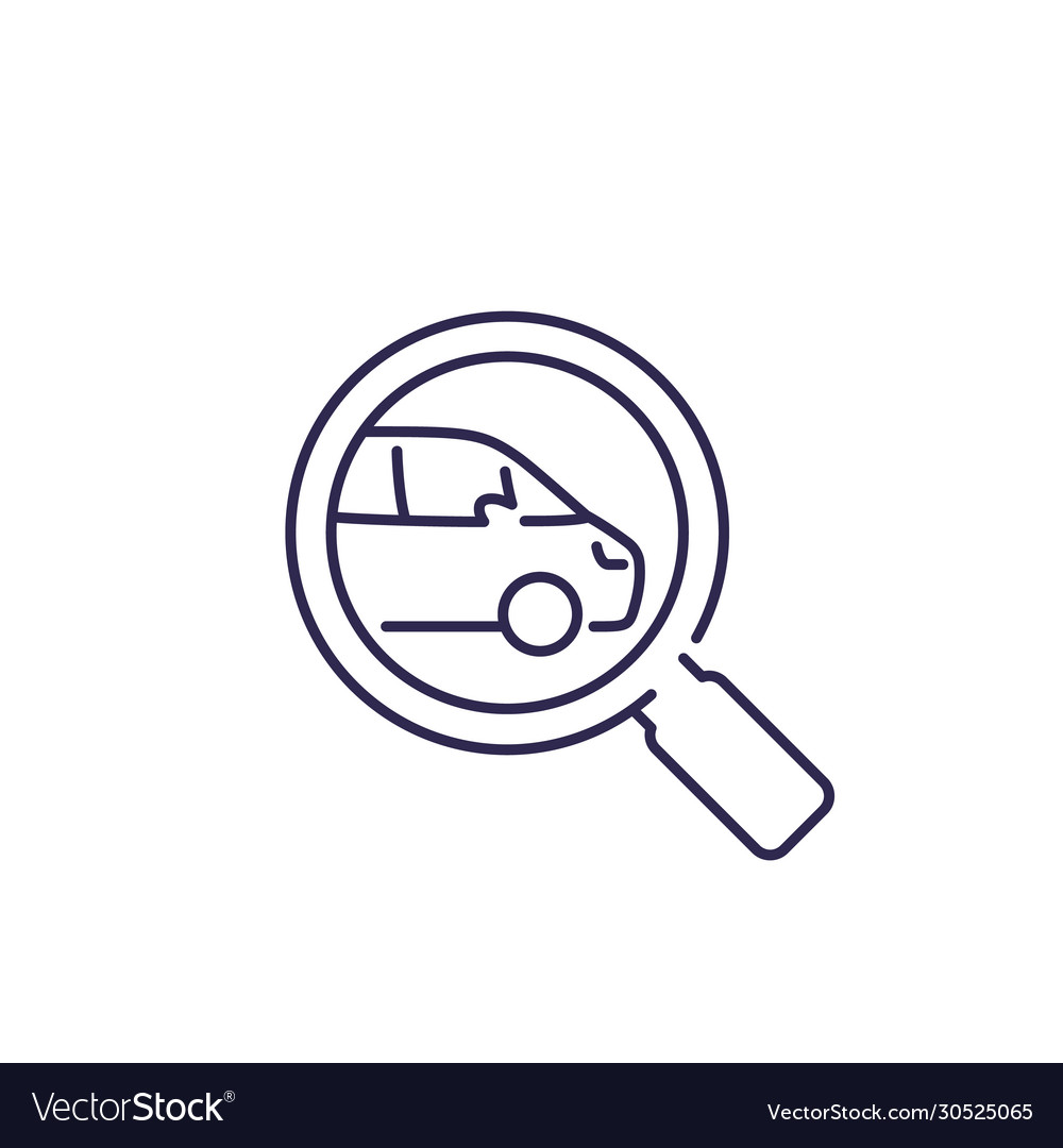 Car search line icon