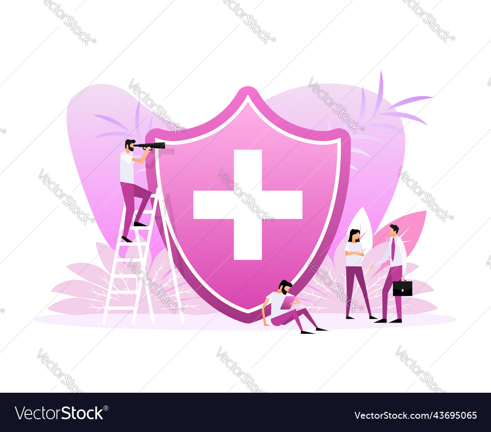 Flat medical insurance people for concept design