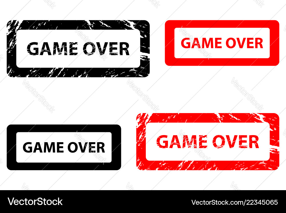 Game over rubber stamp Royalty Free Vector Image