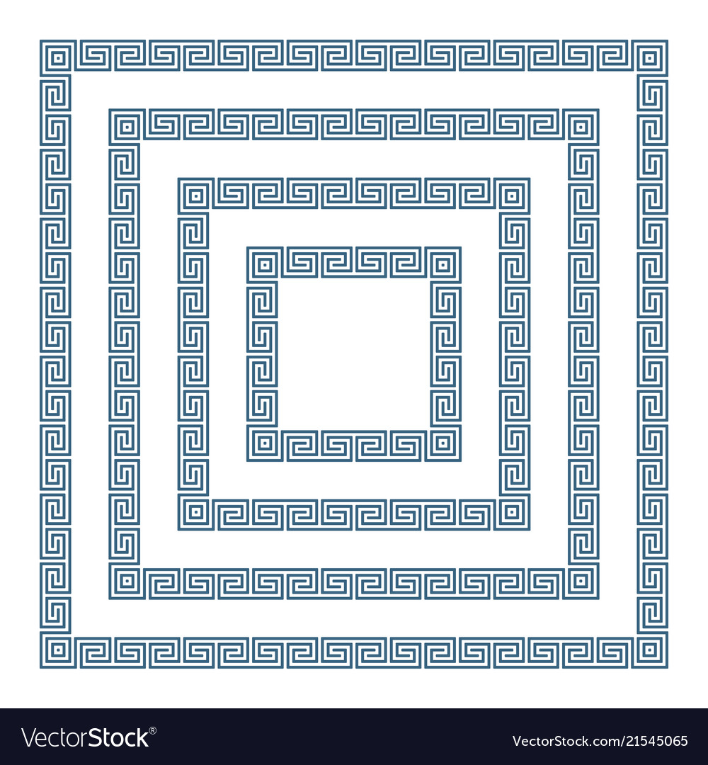 Greek Frame Set Royalty Free Vector Image Vectorstock Greek Frame Set Vector Image
